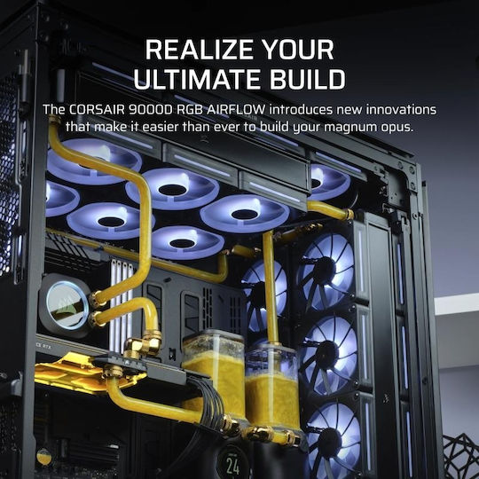 Corsair 9000D RGB Airflow Gaming Ultra Tower Carcasă PC cu Deschidere Laterală Neagră