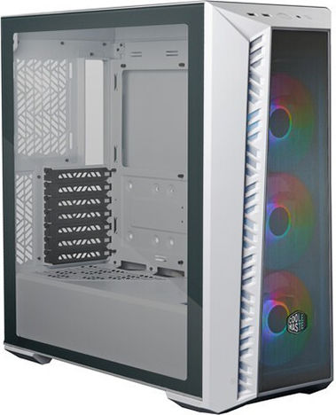 CoolerMaster MasterBox 520 Mesh ARGB Gaming Midi Tower Κουτί Υπολογιστή με Πλαϊνό Παράθυρο Λευκό