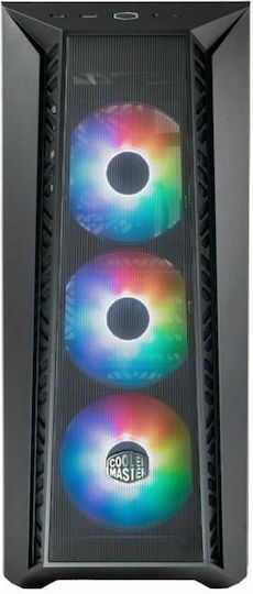 CoolerMaster MasterBox MB520 Mesh Gaming Midi Tower Κουτί Υπολογιστή με Πλαϊνό Παράθυρο και RGB Φωτισμό Μαύρο