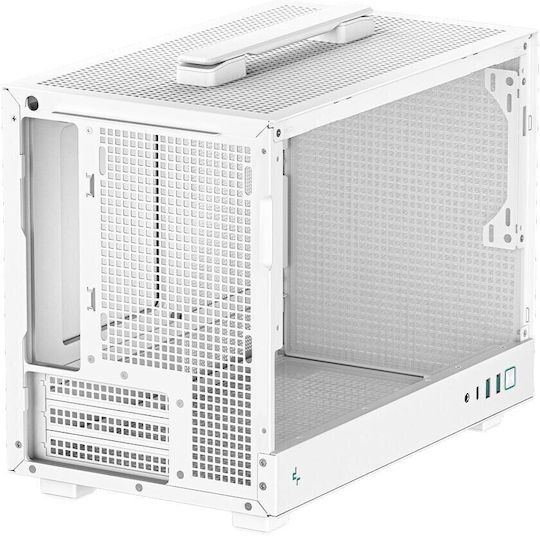 Deepcool CH160 v2 Gaming Mini Tower Computer Case with Side Window White