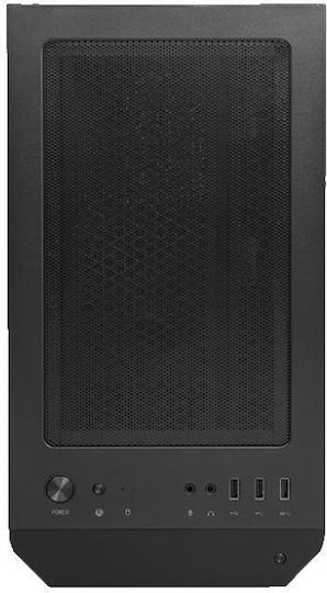 MSI MAG Forge M100R Gaming Micro Tower Κουτί Υπολογιστή με Πλαϊνό Παράθυρο και RGB Φωτισμό Μαύρο