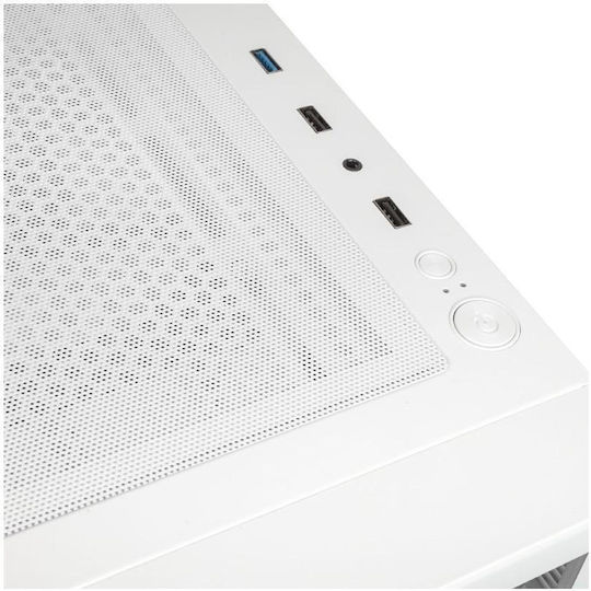 Kolink Observatory MX Glass ARGB Gaming Midi Tower Computer Case with Side Window White