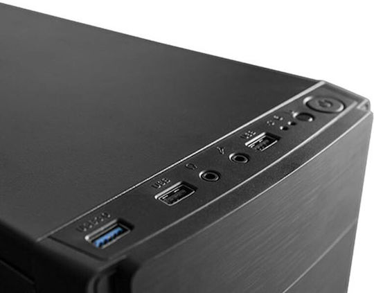 Supercase F81A Midi Tower Κουτί Υπολογιστή Μαύρο