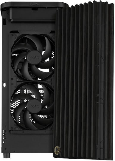 Asus ProArt PA401 Wood Edition Gaming Midi Tower Κουτί Υπολογιστή με Πλαϊνό Παράθυρο Μαύρο