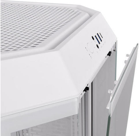 Thermaltake The Tower 300 Gaming Micro Tower Κουτί Υπολογιστή με Πλαϊνό Παράθυρο και RGB Φωτισμό Λευκό