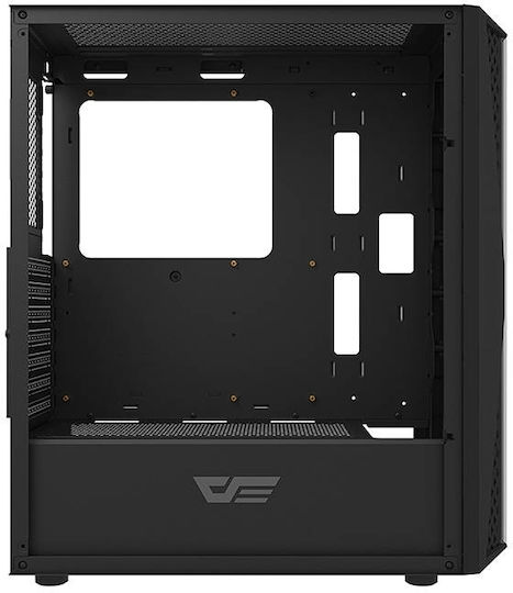 Darkflash DK352 Plus Gaming Midi-Turm Computergehäuse mit Seitenfenster und RGB-Beleuchtung Schwarz
