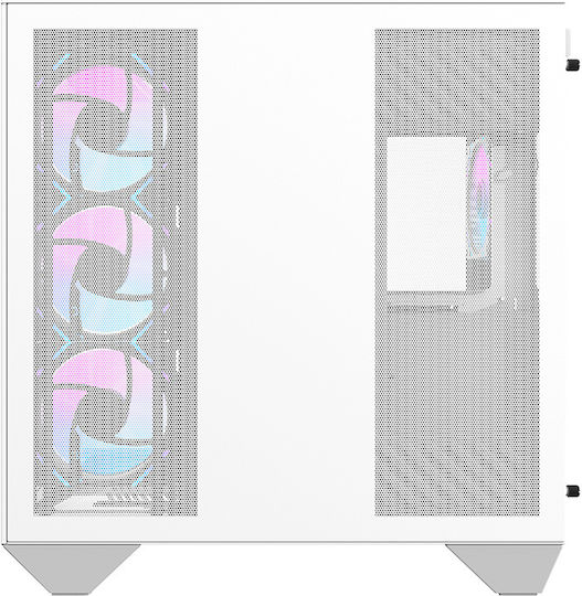 Darkflash DY470 (+fans & gpu bracket) Gaming Midi Tower Computer Case with Side Window and RGB Lighting White