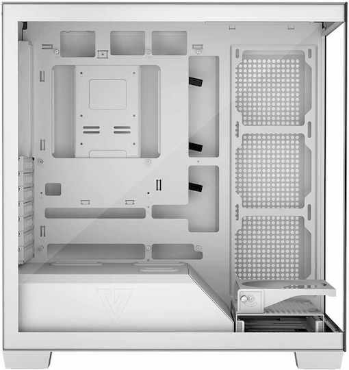 Modecom Volcano Stellar NF Gaming Midi Tower Κουτί Υπολογιστή με Πλαϊνό Παράθυρο Λευκό