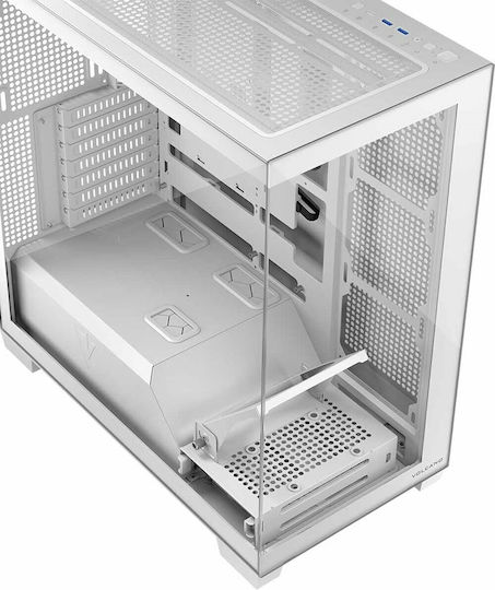 Modecom Volcano Stellar NF Gaming Midi Tower Κουτί Υπολογιστή με Πλαϊνό Παράθυρο Λευκό