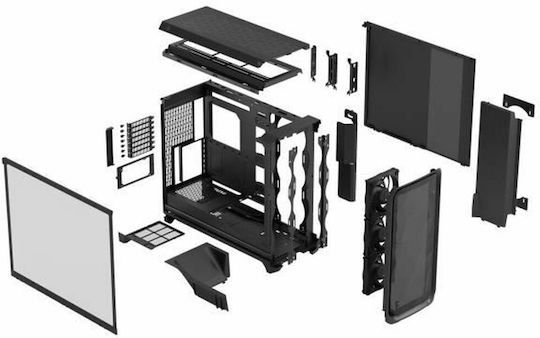 Fractal Design Meshify 3 XL TG Light Tint Gaming Midi Tower Κουτί Υπολογιστή με Πλαϊνό Παράθυρο Μαύρο