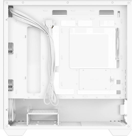 Asus A21 Plus Gaming Midi Tower Κουτί Υπολογιστή με Πλαϊνό Παράθυρο και RGB Φωτισμό Λευκό