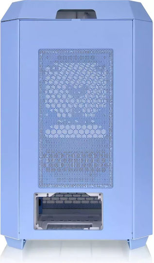 Thermaltake The Tower 300 Gaming Mikro-Turm Computergehäuse mit Seitenfenster und RGB-Beleuchtung Hydrangea Blau