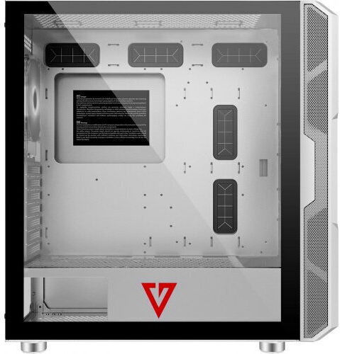 Modecom Amirani Gaming Midi Tower Κουτί Υπολογιστή με Πλαϊνό Παράθυρο Λευκό
