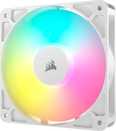 Corsair RS120 Case Fan (2100rpm / 72.8cfm) with ARGB Lighting and 4-Pin PWM Connection 3pcs White