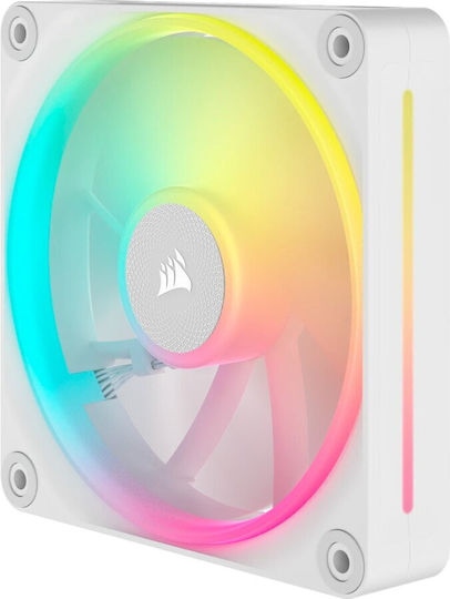 Corsair iCue Link LX120 Case Fan (2400rpm / 69.9cfm) with RGB Lighting and 4-Pin PWM Connection 3pcs White