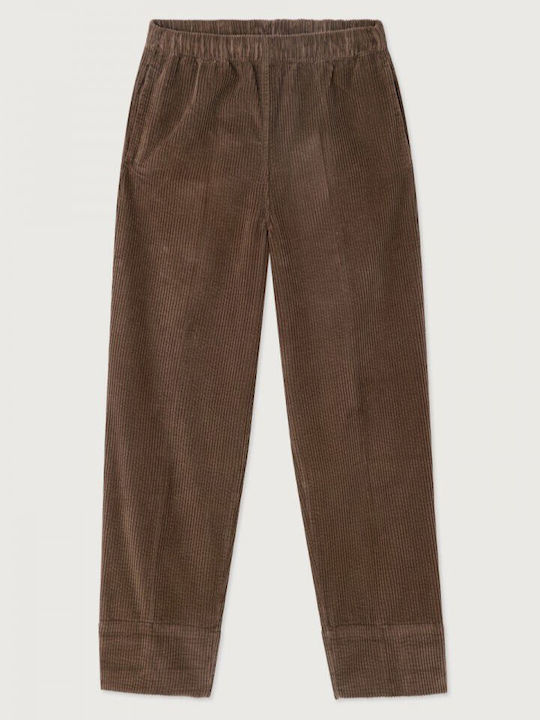 Women's Fabric Trousers Brown