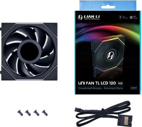 Lian Li G99.12TLLCD1B.00 Case Fan 120mm with RGB Lighting 1pcs