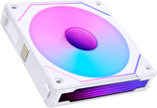 Lian Li UNI Fan SL-Infinity Reverse Blade Case Fan 120mm (2100rpm / 61.3cfm) με ARGB Φωτισμό και Σύνδεση 3-Pin / 4-Pin PWM 3τμχ Λευκό