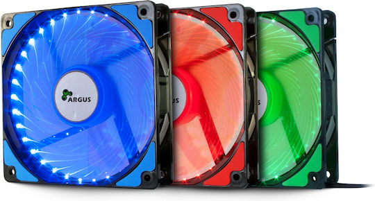 Inter-Tech L-12025 Case Fan (1200rpm / 34.99cfm) With Blue Lighting And Connection 3-Pin / 4-Pin Molex Blue