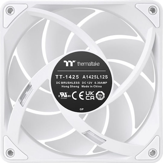 Thermaltake CT140 EX Магнитен Вентилатор За Кутия С Бързо Свързване (500rpm / 90.3cfm) С ARGB Осветление 3бр Бели