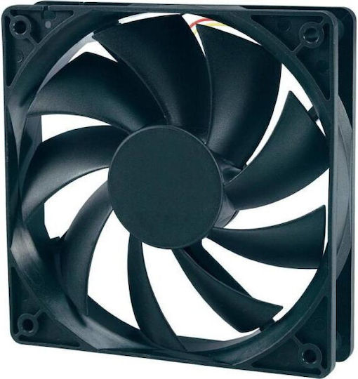 Akasa AK-174BKT-B Ventilator Pentru Carcasă 120mm (1700rpm / 60.7cfm) Fără Iluminare LED și Conexiune 3-Pin