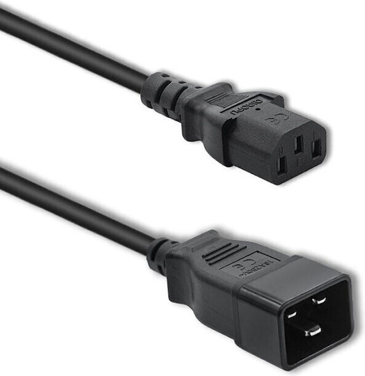 Qoltec IEC C13 - IEC C20 Cable 12m Μαύρο 53991