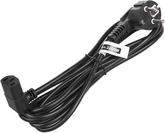 Maclean Power Cable Mctv-851 3 Pin Eu Plug 1.5m Black