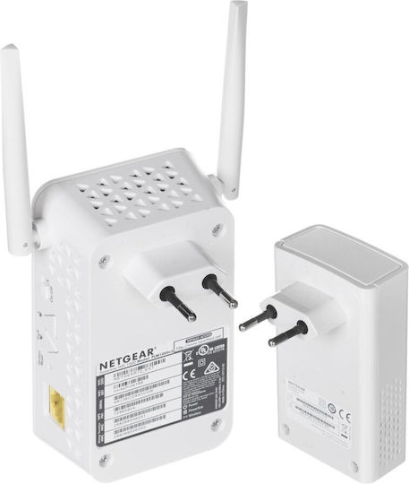 NetGear PLW1000 Powerline Διπλού Kit για Ασύρματη Σύνδεση Wi‑Fi 5 και 2 Θύρες Gigabit Ethernet