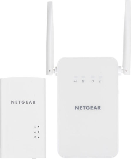 NetGear PLW1000 Powerline Διπλού Kit για Ασύρματη Σύνδεση Wi‑Fi 5 και 2 Θύρες Gigabit Ethernet