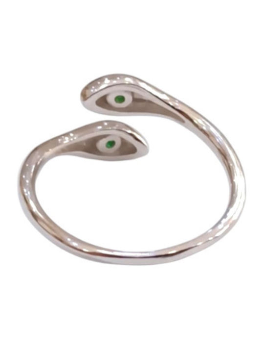 Prince Silvero Ring with Zircon made of Silver Gold Plated
