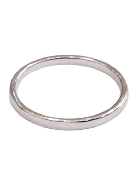 Prince Silvero Ring Small Wedding Band with Zircon made of Silver Gold Plated