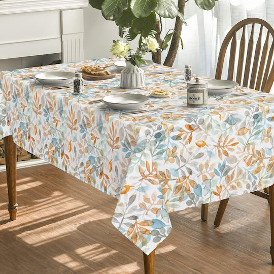 Horaldaily Tischdecke Blau|Orange 130x220cm
