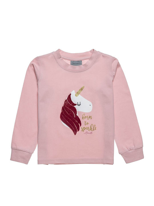 Alouette Kinder Schlafanzug Winterlich Rosa
