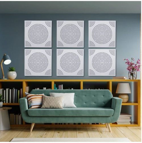 Audiodesigner Ηχοαπορροφητικό Πάνελ (4τμχ) 50cm x 50cm x 50mm σε Λευκό Χρώμα