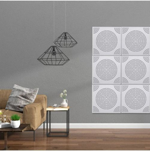 Audiodesigner Ηχοαπορροφητικό Πάνελ (4τμχ) 50cm x 50cm x 50mm σε Λευκό Χρώμα