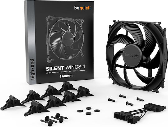 Be Quiet Silent Wings 4 Case Fan 140mm 1100rpm 51.3cfm Without LED Lighting And 3-Pin Connection