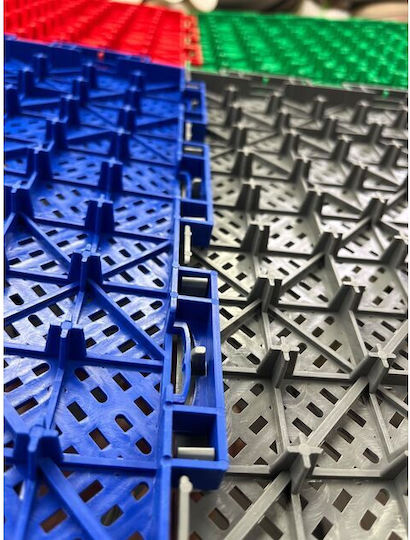 Graboplast Set Plastic Floor PVC with 1 Tiles 1.8mm L30cmxW30cm Green