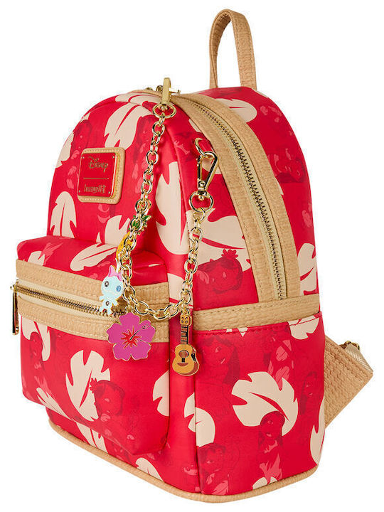 Loungefly Kids Bag Backpack Red 26.67cmx26.86cmx11.43cmcm Loungefly Disney Lilo & Stich