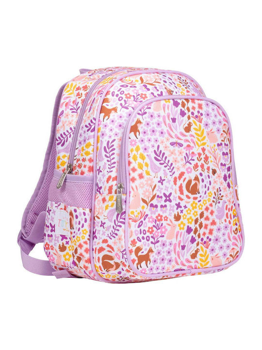 A Little Lovely Company School Bag Backpack Kindergarten Lilac 16Liters