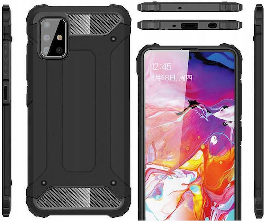 Spacecase Back Cover Πλαστικό / Σιλικόνης Μαύρο (Galaxy A71)
