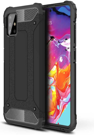 Spacecase Back Cover Πλαστικό / Σιλικόνης Μαύρο (Galaxy A71)