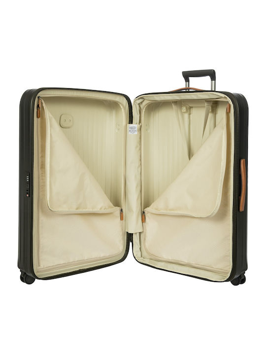 Bric's Milano Large Travel Suitcase Olive with 4 Wheels Height 82cm BAH.08454.078