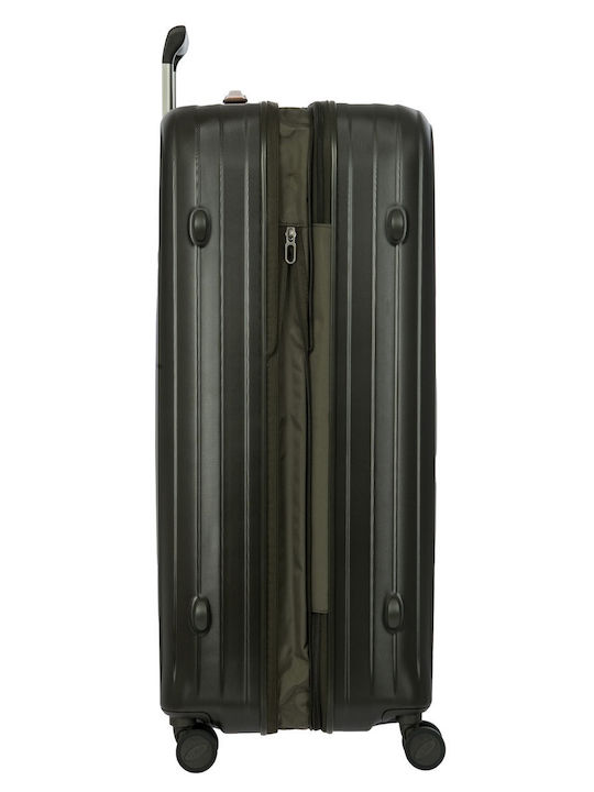 Bric's Milano Large Travel Suitcase Olive with 4 Wheels Height 82cm BAH.08454.078