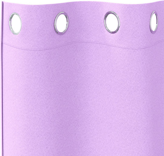 vidaXL Purple Window Curtain Set with Grommets 140x245cm