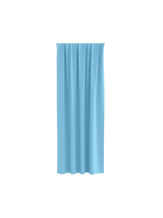 vidaXL Set Perdele Cu Coafură Albastru Deschis 140x245cm