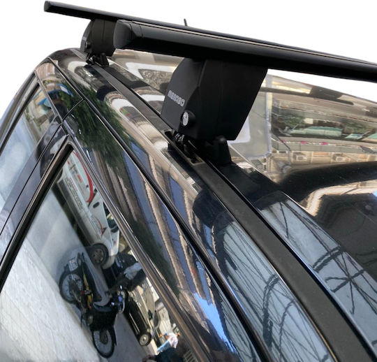 Menabo Kit Car Roof Bars with Roof Rack Legs Aluminum Black Suzuki Swift 2005-2017 2 Pieces Mb.swift.10