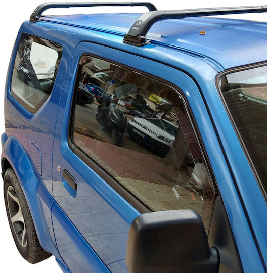 Hermes Roof Bars Set with Roof Rack Legs for Suzuki Jimny 1998-2018 2 Pieces Metal Railing Car Extra Info