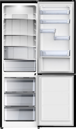 Princess Retro Ψυγειοκαταψύκτης 344lt Total NoFrost Υ195xΠ60xΒ65.8εκ. Μαύρος RCNE489BGL