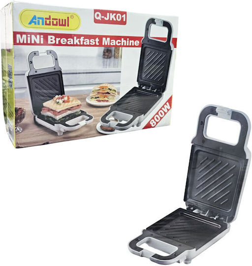 Andowl Τοστιέρα για 2 Τοστ 800W Λευκή