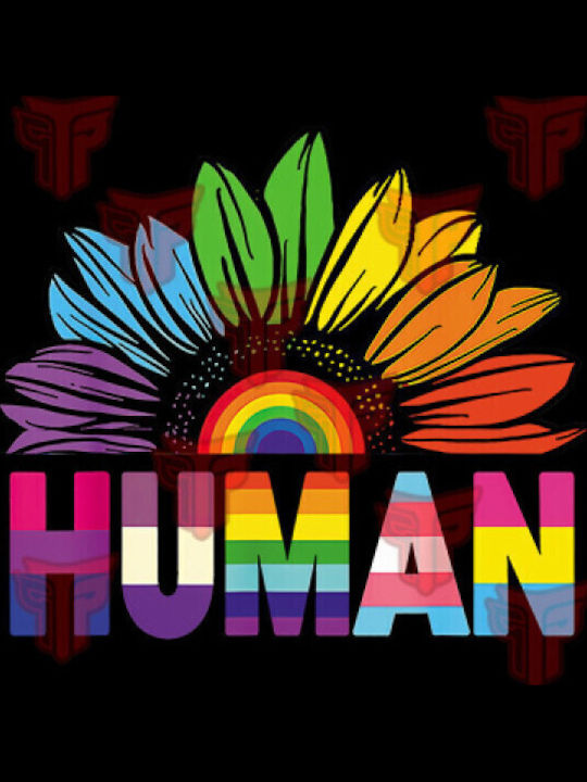 Ανδρική Μακρυμάνικη Μπλούζα Human Μαύρη – Takeposition Pride Edition